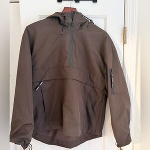 Women’s Pull-Over Brown Hooded Rain Jacket
Over-Sized